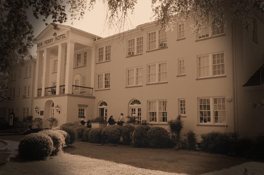 New Perry Hotel in Sepia Photograph by Gordon Elwell