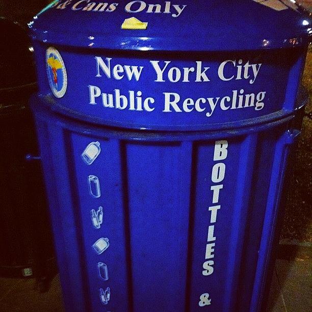 New York City Photograph - New Recycling Bins In The City by Divi Ghosh