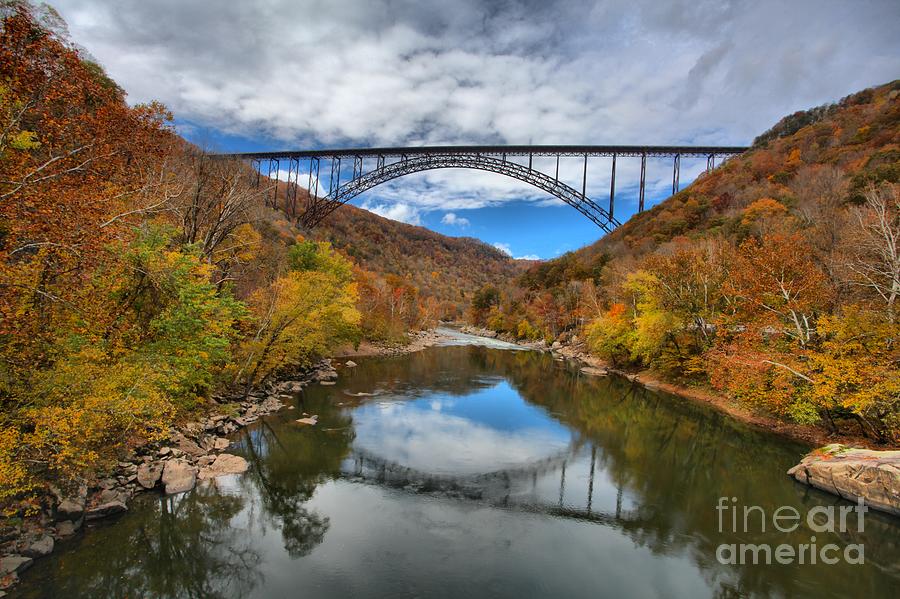 New River Gorge Bridge Afternoon Reflections Photograph by Adam Jewell