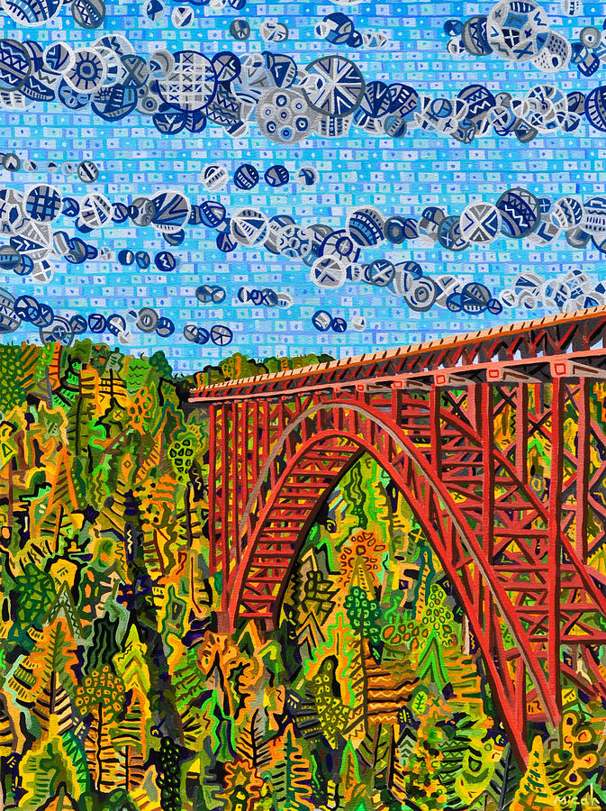 Abstract Painting - New River Gorge by Micah Mullen