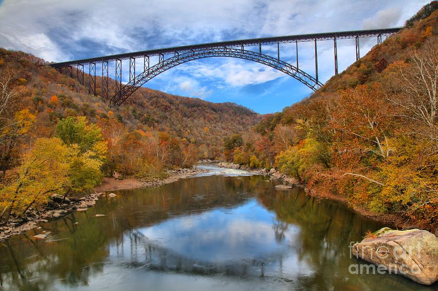 New River Gorge Reflections Photograph by Adam Jewell