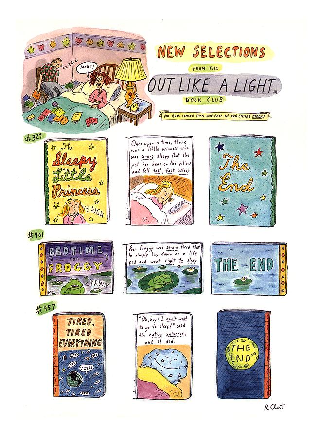 New Selections From The Out Like A Light Book Drawing by Roz Chast