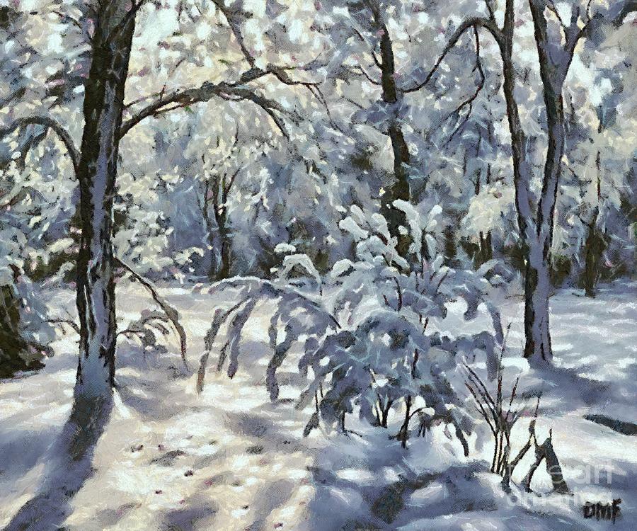 New snow Painting by Dragica  Micki Fortuna