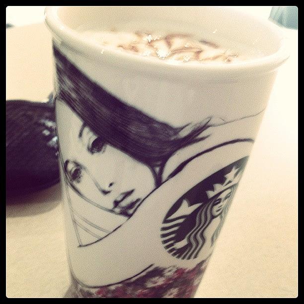 Coffee Photograph - New Starbucks Cup!! #starbucks #coffee by Rachel Maynard