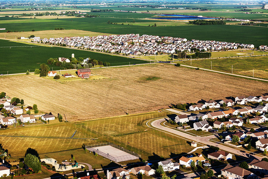 New subdivisions on Northern Illinois farmland Photograph by Stevegeer
