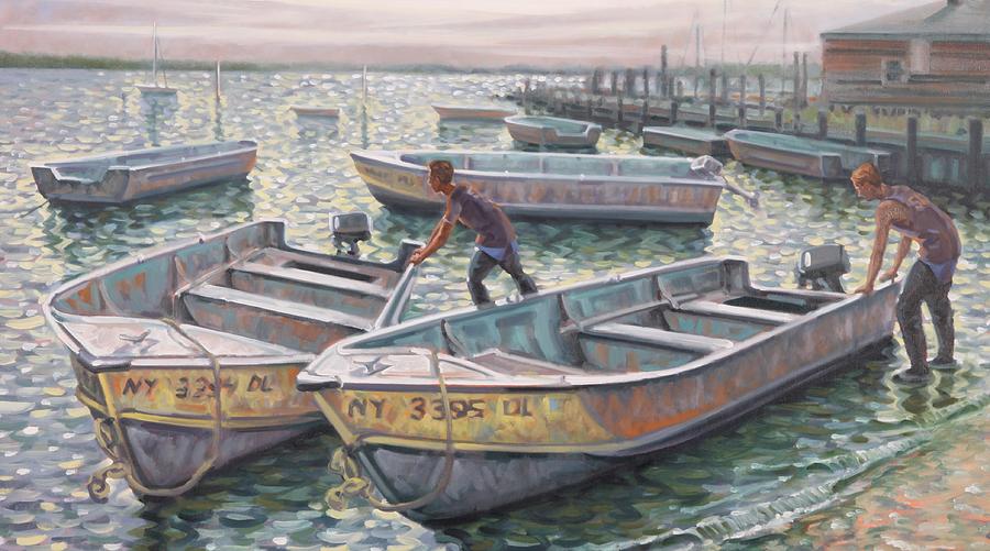 New Suffolk Fishing Boats Painting by Gary M Long
