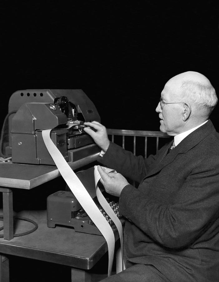 New Ticker Tape Machine Photograph by Underwood Archives