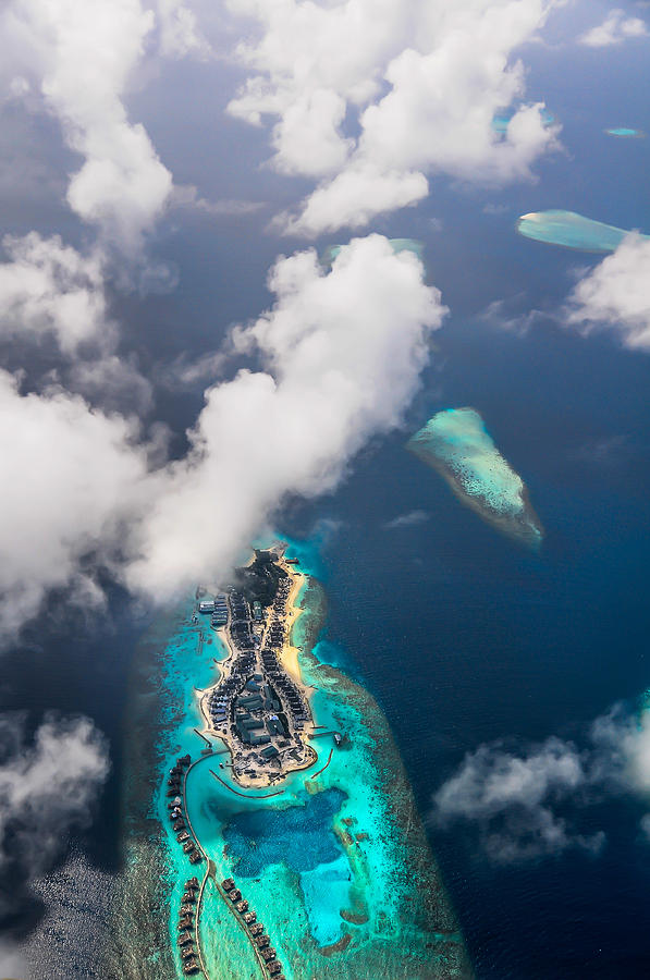 New Upcoming Resort 4.  Aerial Journey over Maldives Photograph by Jenny Rainbow