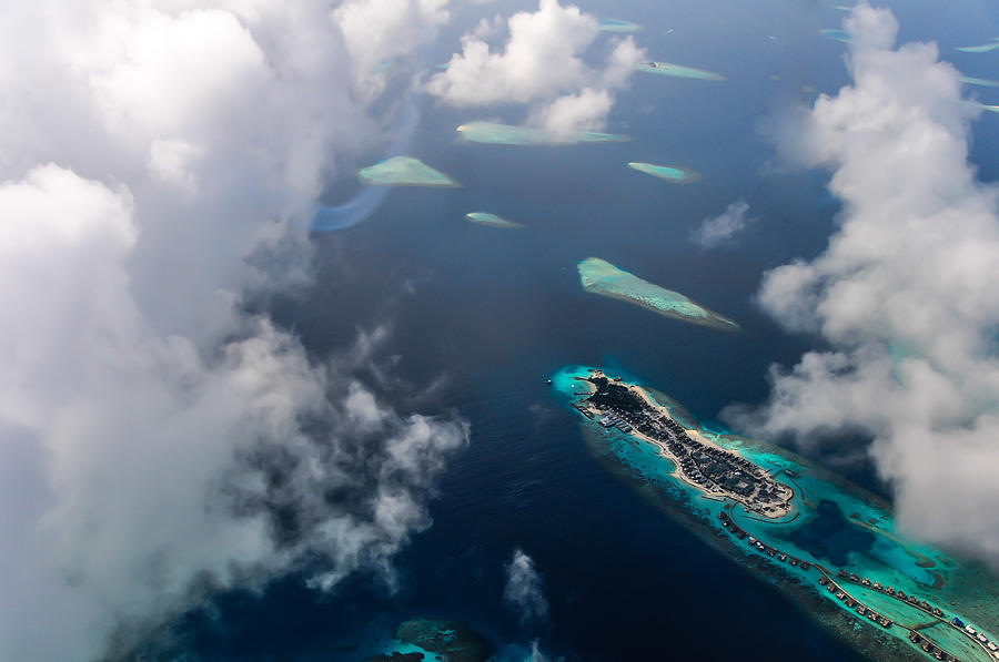 New Upcoming Resort.  Aerial Journey over Maldives  Photograph by Jenny Rainbow