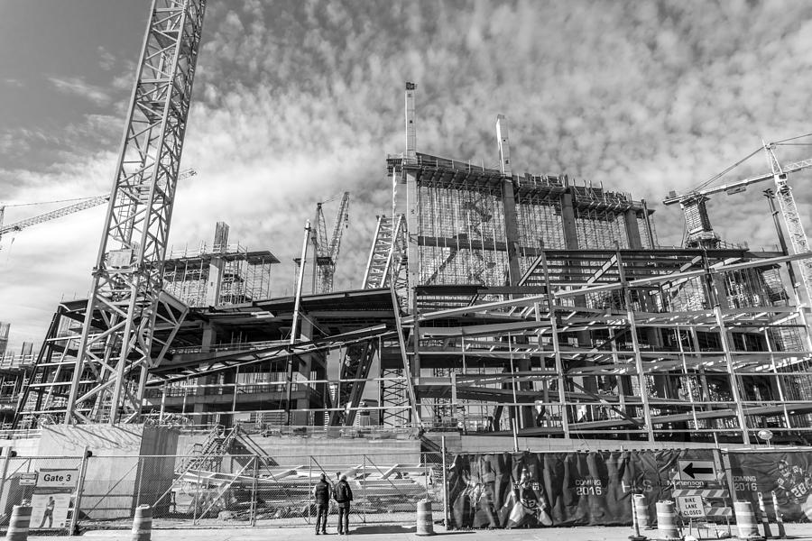 Minnesota Vikings U S Bank stadium under construction Photograph by Jim Hughes