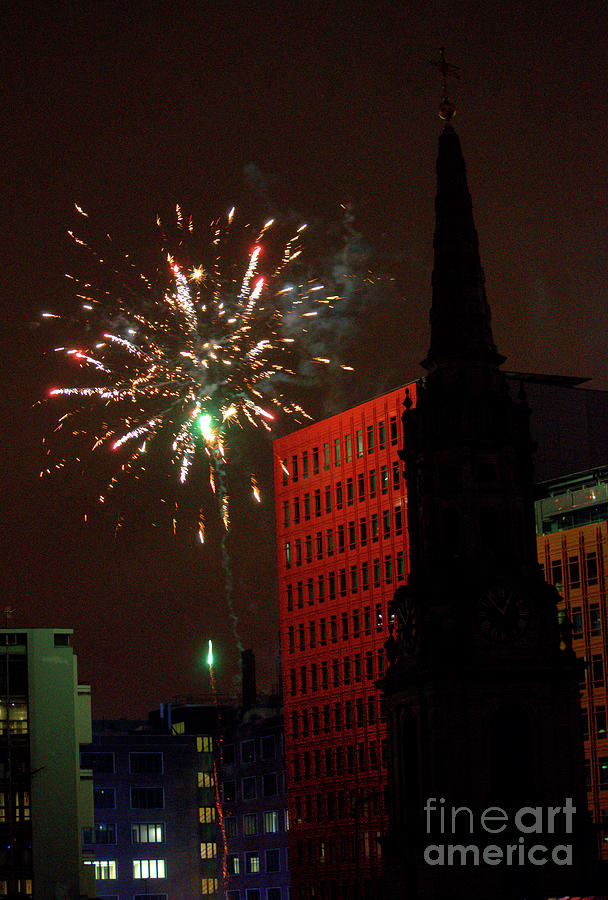 New Year Fireworks London 2012 Photograph by Deborah Smolinske