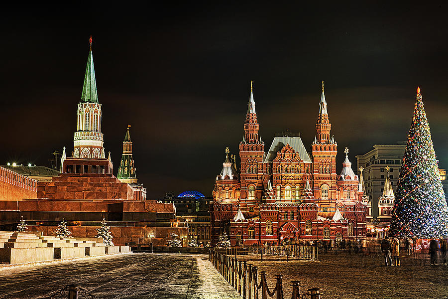 New Year in Red Square Photograph by Gouzel -