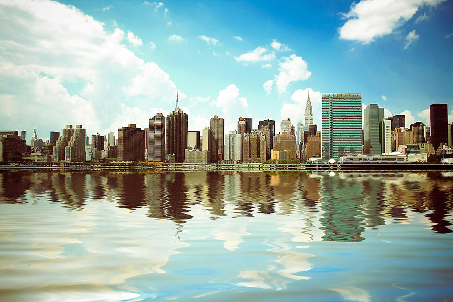 New York - Vintage Skyline Photograph by Amador Esquiu Marques