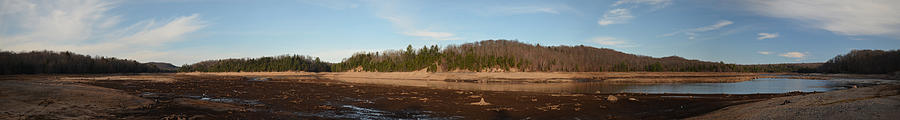 Carry Falls Boat Launch New York Adirondack Mountains Autumn Riverbed Panoranic Photograph by Maggy Marsh