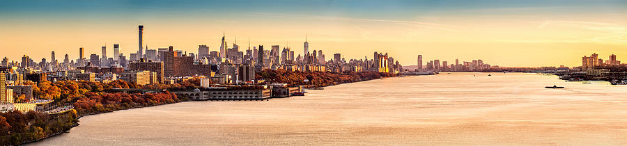 New York and Hudson River panorama Photograph by Mihai Andritoiu