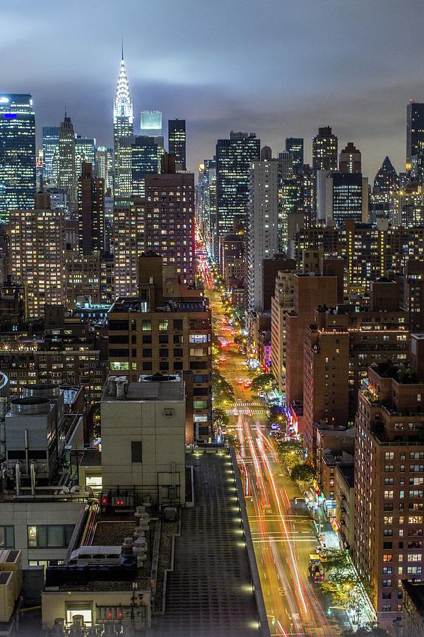 New York At Night Photograph by Victor Cardoner