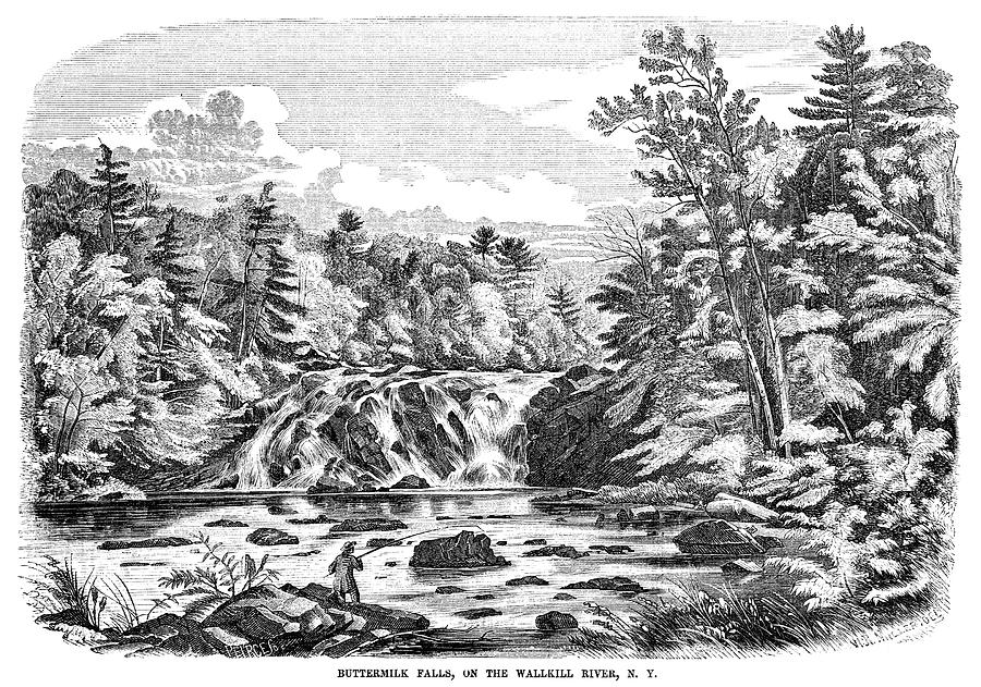 New York Buttermilk Falls Painting by Granger