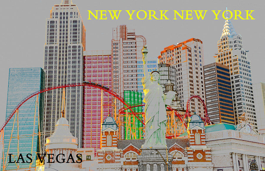 New York Casino Las Vegas Painting by David Lee Thompson