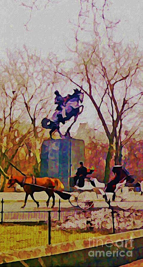 New York Central Park Digital Art - New York Central Park by John Malone JSM Fine Arts Halifax NS