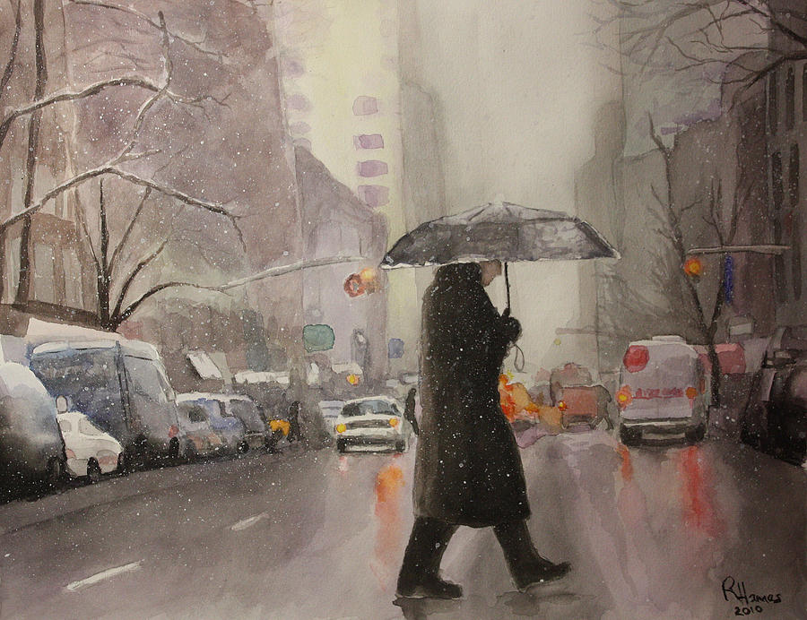 New York Chill Painting by Rachel Bochnia