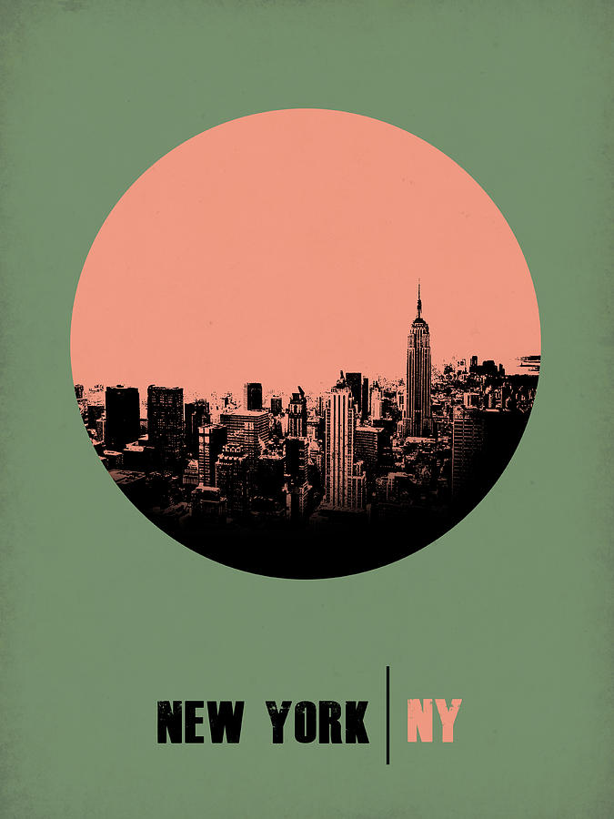 New York Circle Poster 1 Digital Art by Naxart Studio - Fine Art America