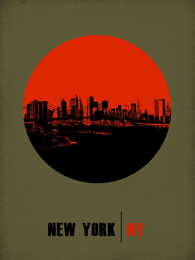 New York City Painting - New York Circle Poster 4 by Naxart Studio