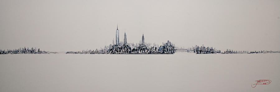 New York City 2013 Skyline, Painting by Jack Diamond