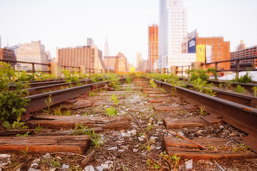 New York City Photograph - New York City - Abandoned Railroad Tracks by Vivienne Gucwa