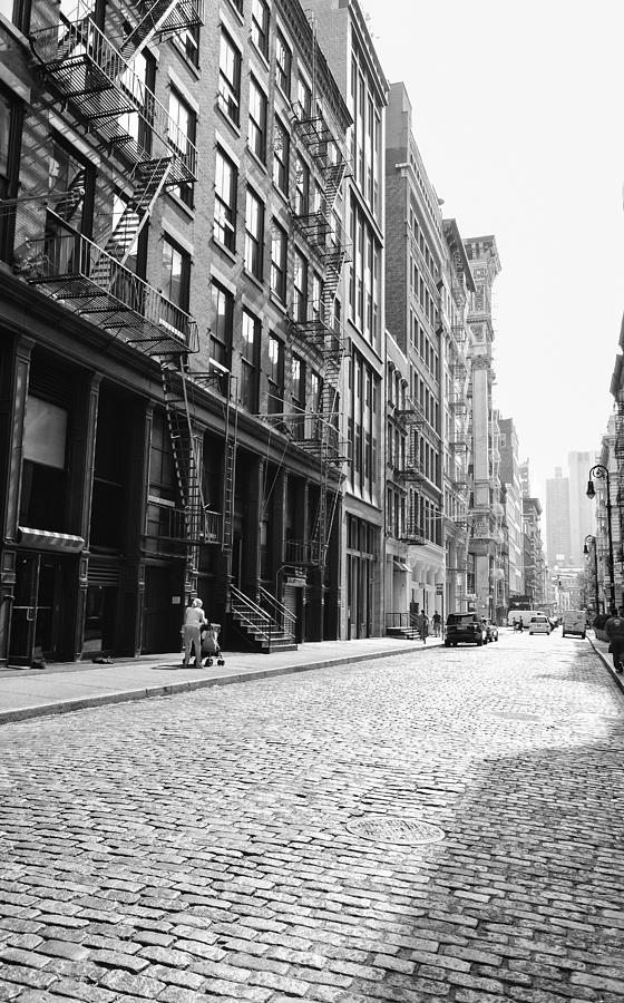 New York City Photograph - New York City Afternoon - Cobblestones in the Sunlight by Vivienne Gucwa