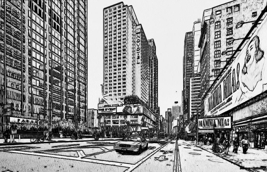 New York City Black and White 4 Digital Art by Yury Malkov - Fine Art ...