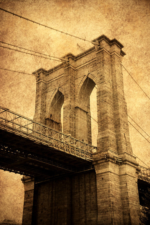 New York City Brooklyn bridge Photograph by Songquan Deng