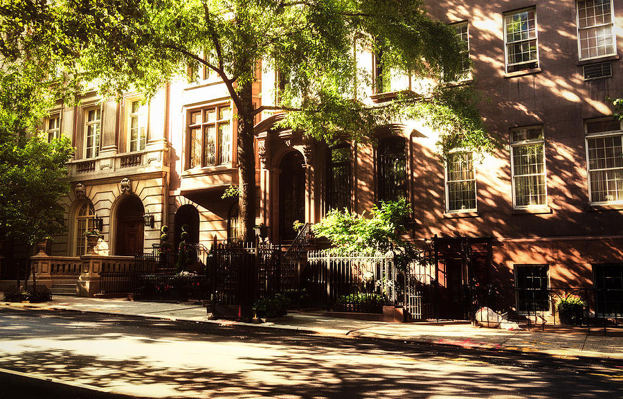 New York City Brownstones in the Sun Photograph by Vivienne Gucwa