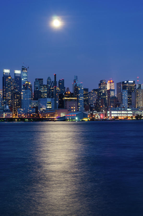 New York City By Super Moon Photograph by Philip Taylor