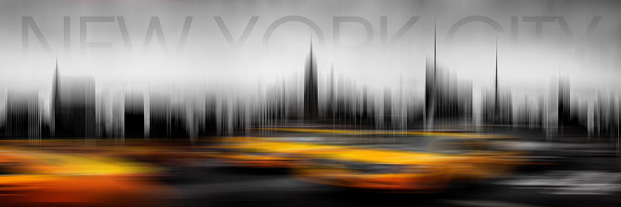 New York City Cabs Abstract Photograph by Az Jackson