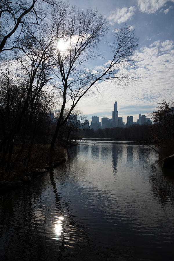 New York City Photograph - New York City Central Park Reflections Ripples and Shine by Georgia Mizuleva
