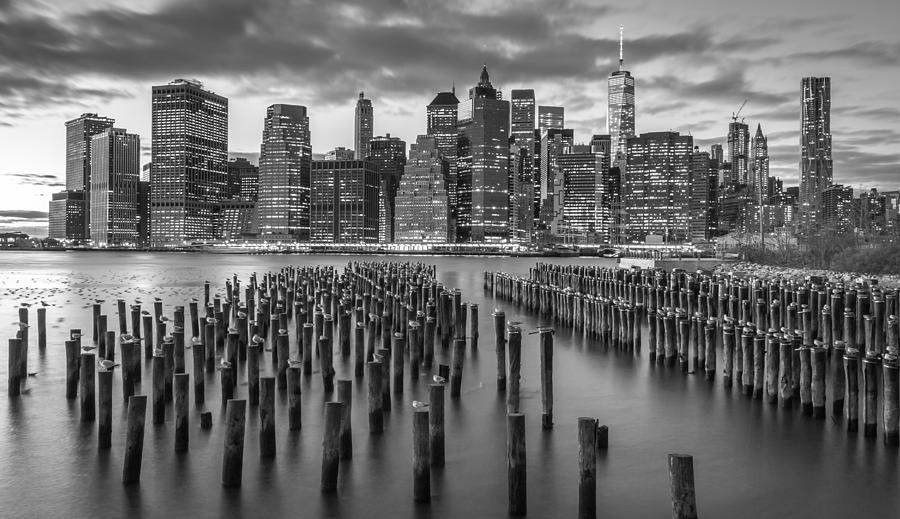 New York City Photograph - New York City cityscape NYC BW by Selim Tuzun