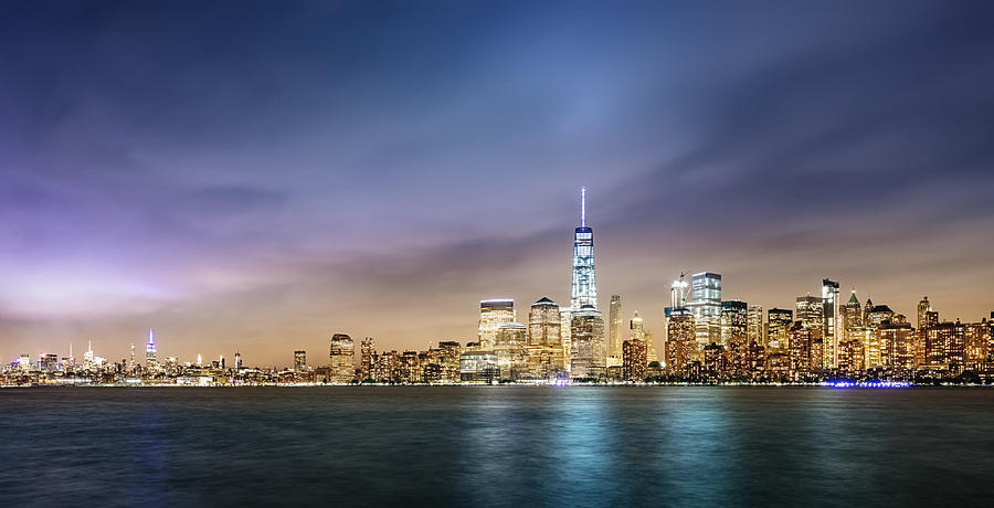 New York City Cityscape Panorama Photograph by Mlenny