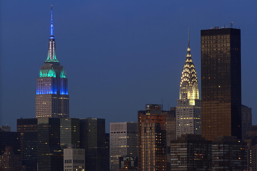 New York City Empire State Building and Chrysler Building  Photograph by Juergen Roth