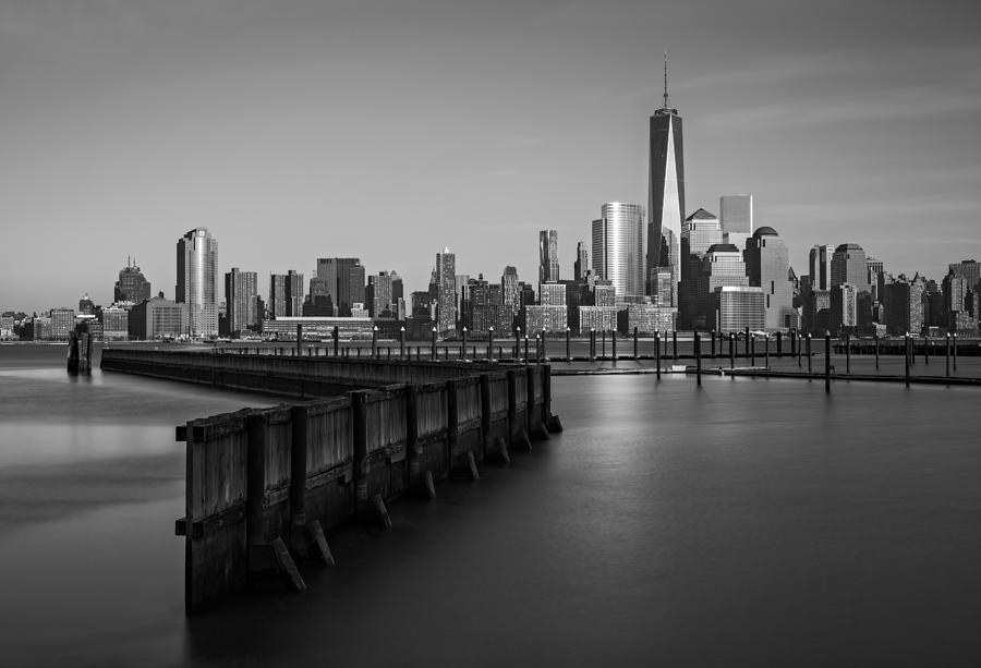 New York City Financial District BW Photograph by Susan Candelario