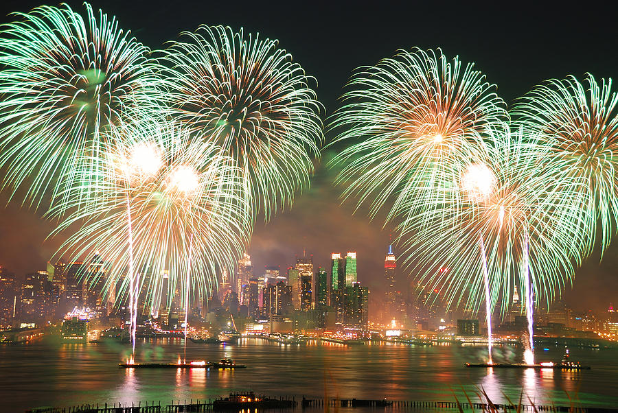 New York City fireworks Photograph by Songquan Deng