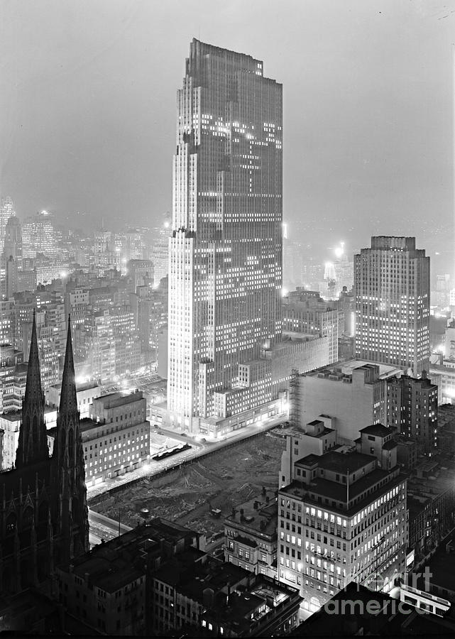 New York City from Old Union Club 1933 Photograph by Padre Art