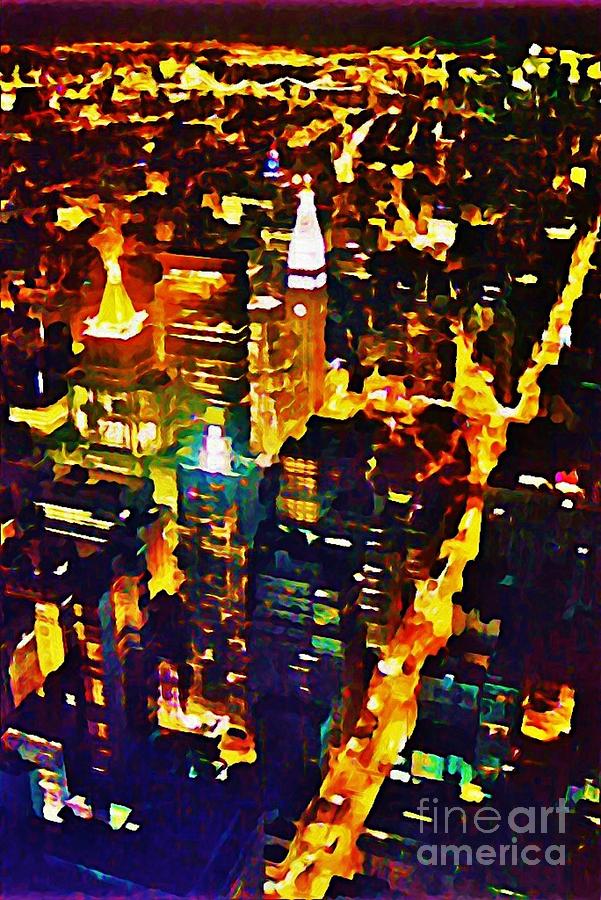 Empire State Building Digital Art - New York City From the Empire State Building by John Malone JSM Fine Arts