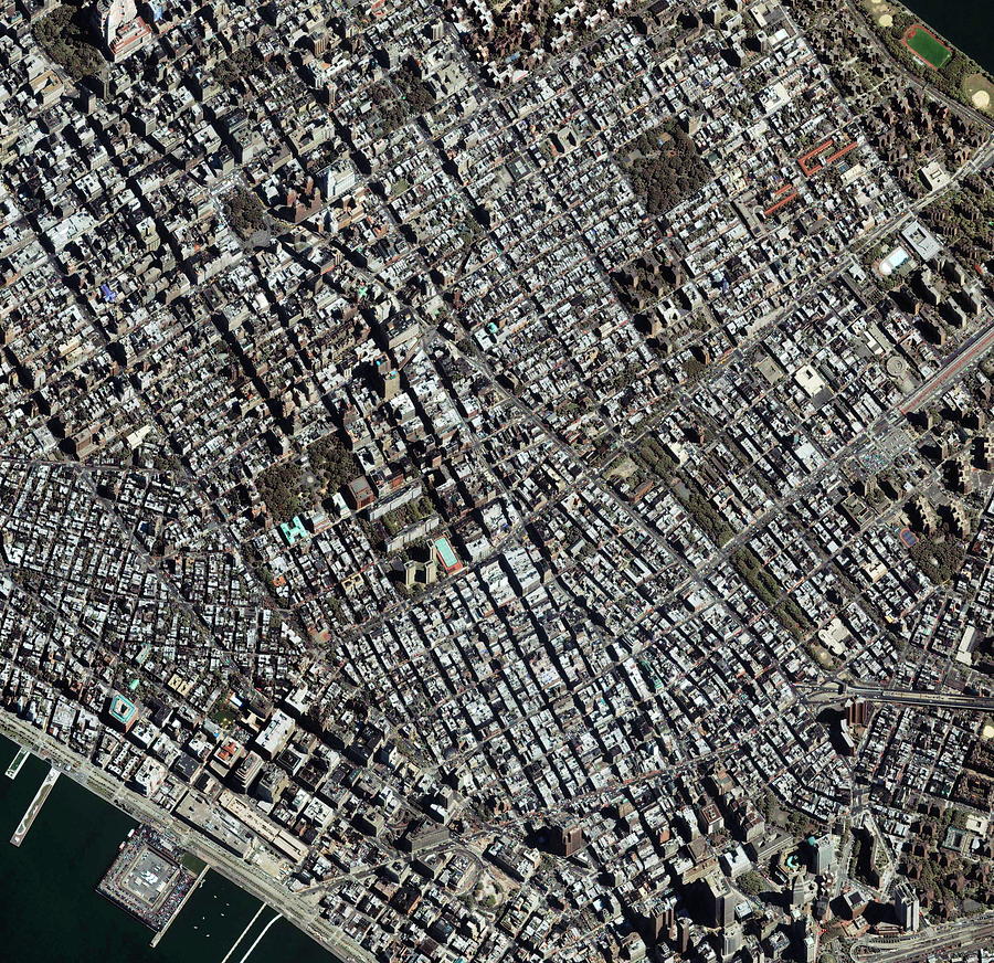 New York City Photograph by Geoeye/science Photo Library