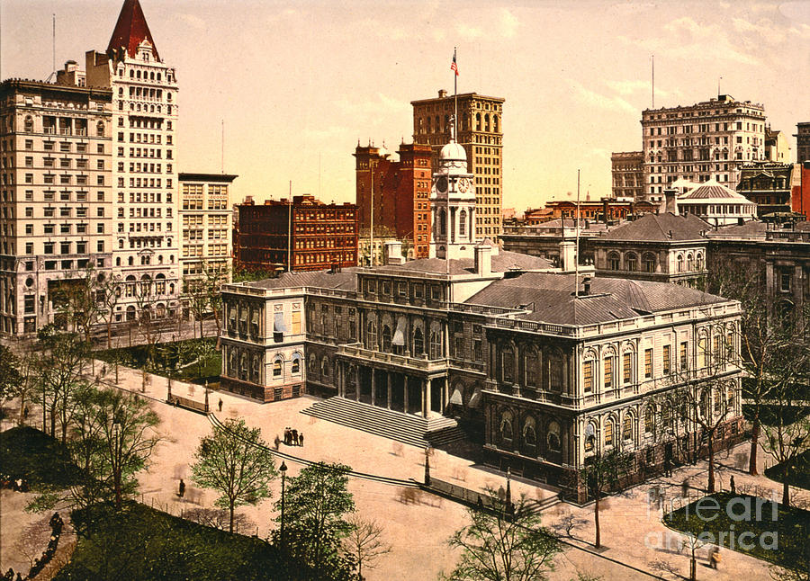 New York City Hall 1900 Photograph by Padre Art