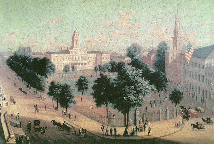 New York City Hall Painting by Granger