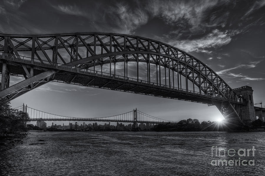 New York City Hell Gate Bridges Sunset II Photograph by Clarence Holmes