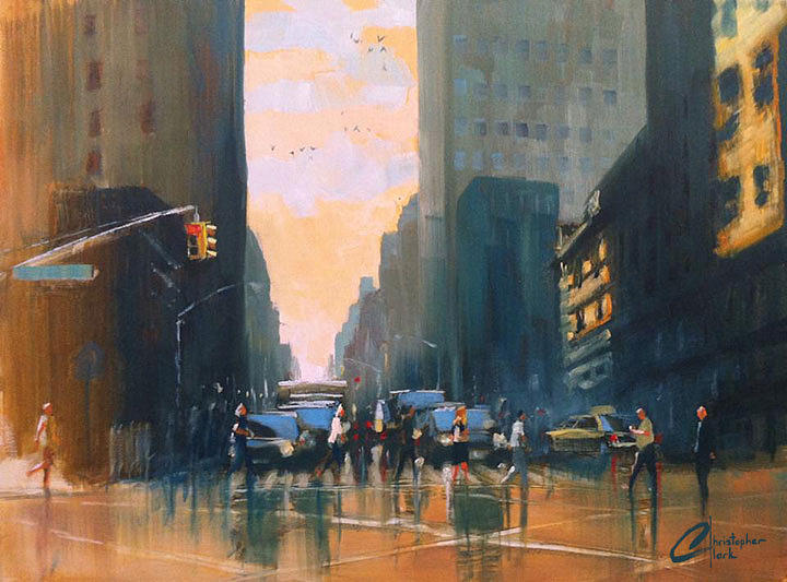 New York City Life Painting by Christopher Clark