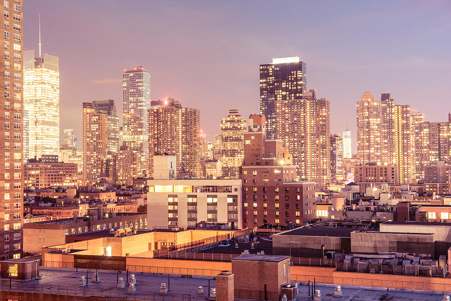 New York City - Lights - Skyscrapers of Midtown Photograph by Vivienne ...