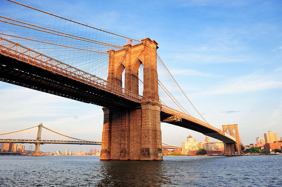 New York City Manhattan Brooklyn Bridge Photograph by Songquan Deng