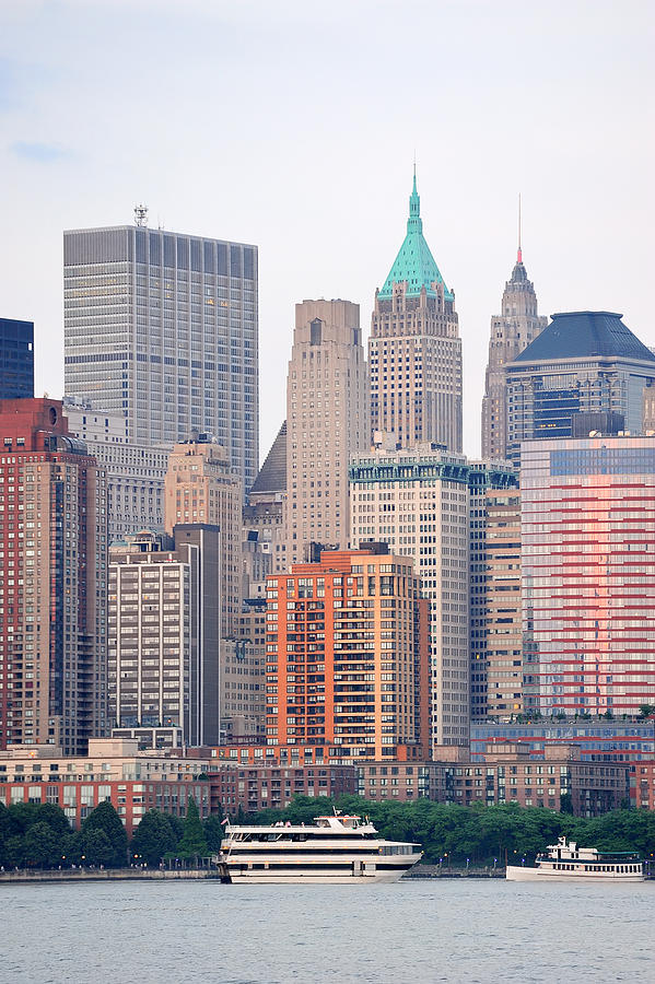 New York City Manhattan downtown skyline Photograph by Songquan Deng